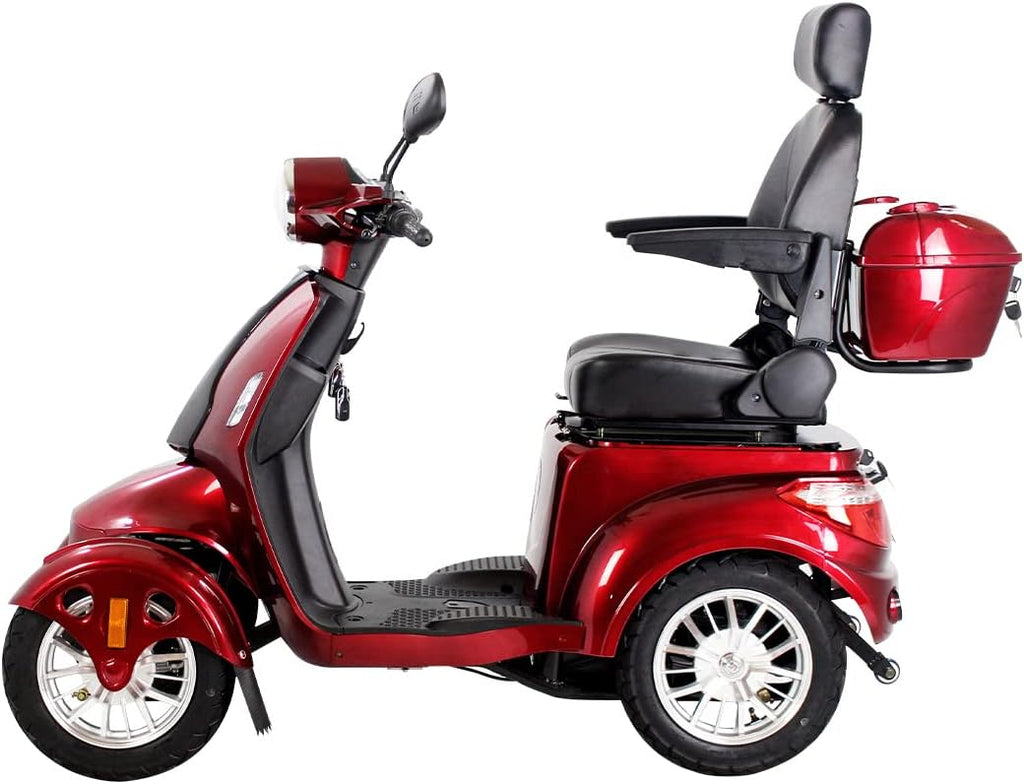 Red Heavy Duty Four Wheel Electric Mobility Scooter Y7222