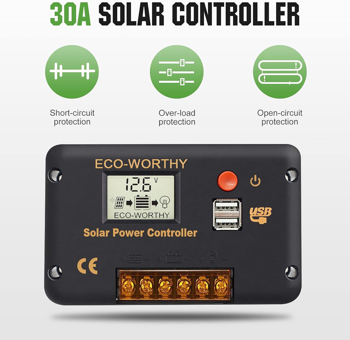 100 Watt 12 Volt Solar Panel Kit with Charge Controller and Mounting Brackets H452875