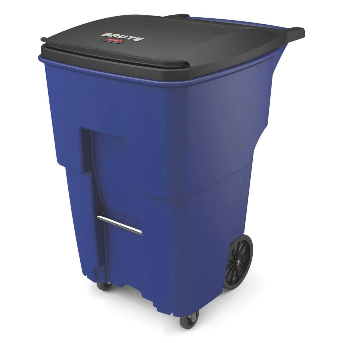Blue 95 gal Square Rollouts with Casters P3518