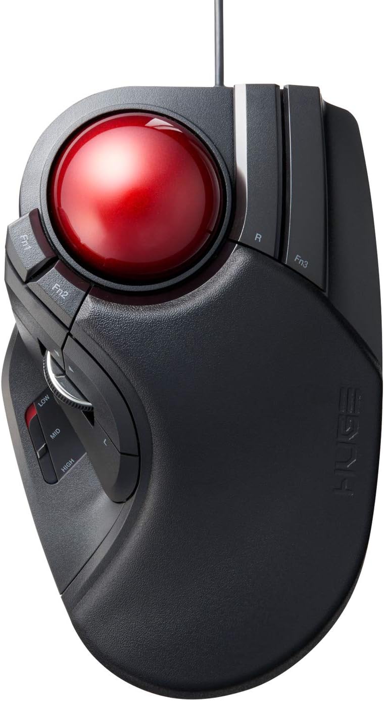 Wired Finger-operated Large Trackball Mouse 8-Button X808496