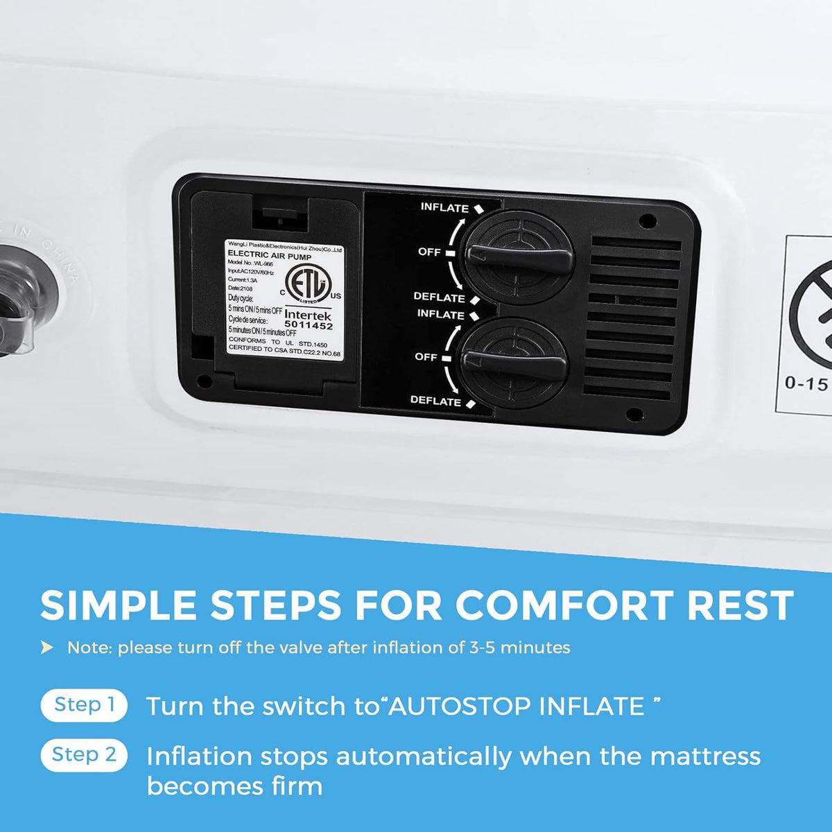 Queen Inflatable Air Mattress with Built-in Pump A402366