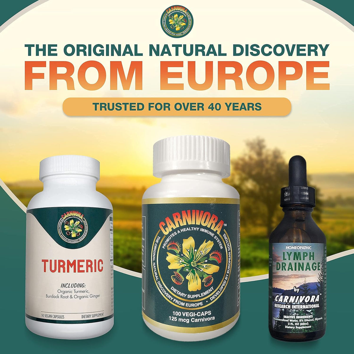 Triple Play Bundle with 1 Bottle Vegi-Caps, 1 Bottle Lymph Drainage, and 1 Bottle Turmeric M52363