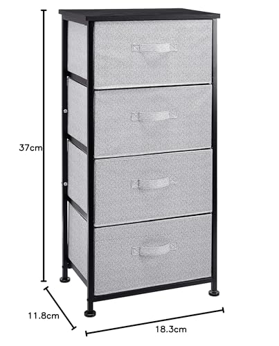 White 4-Drawer Fabric Storage Organizer Unit G8856