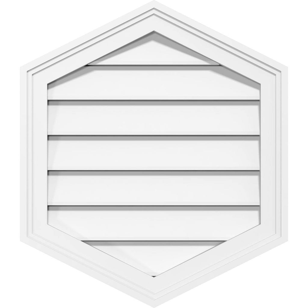 Vertical Peaked Surface Mount PVC Gable Vent H593771