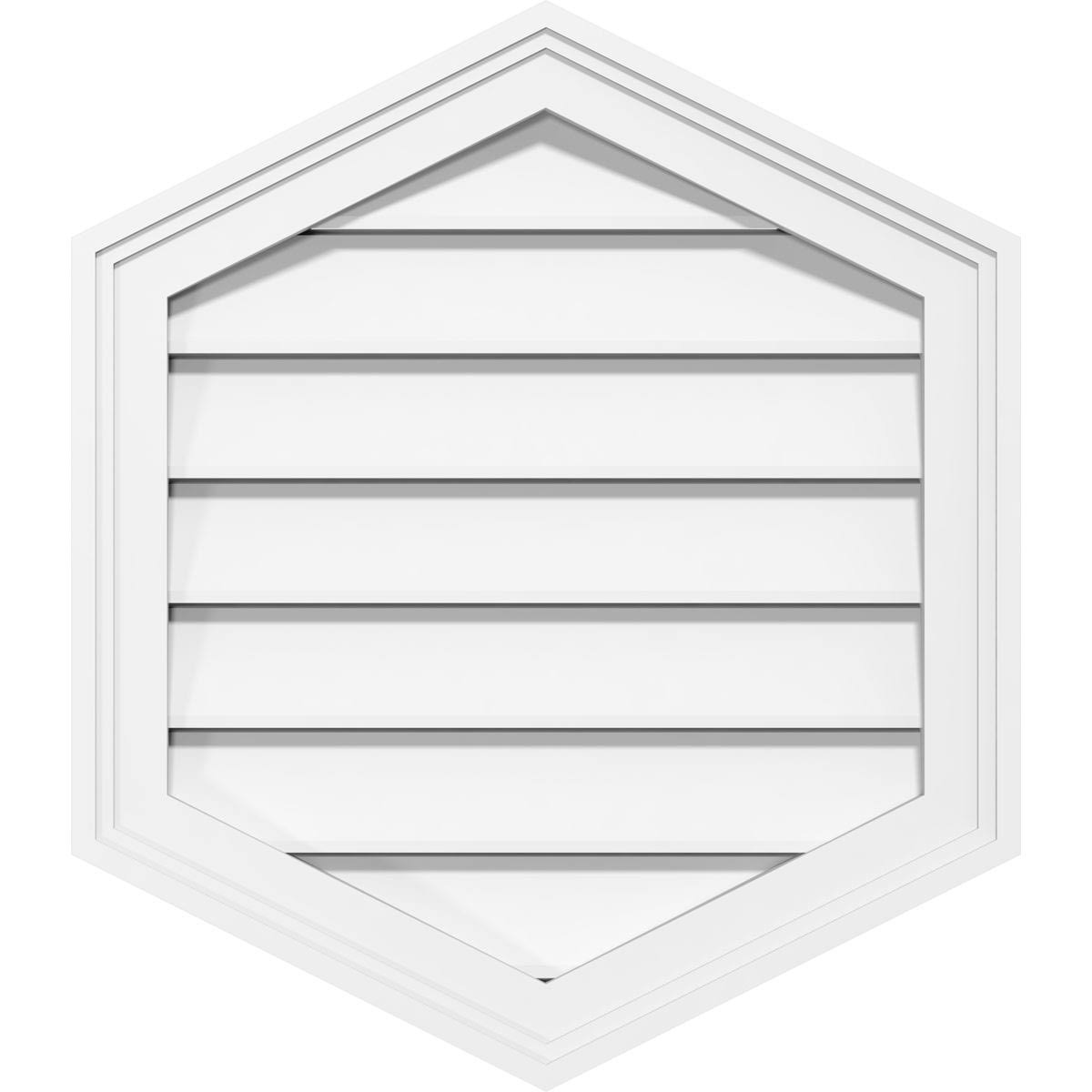 Vertical Peaked Surface Mount PVC Gable Vent H593771