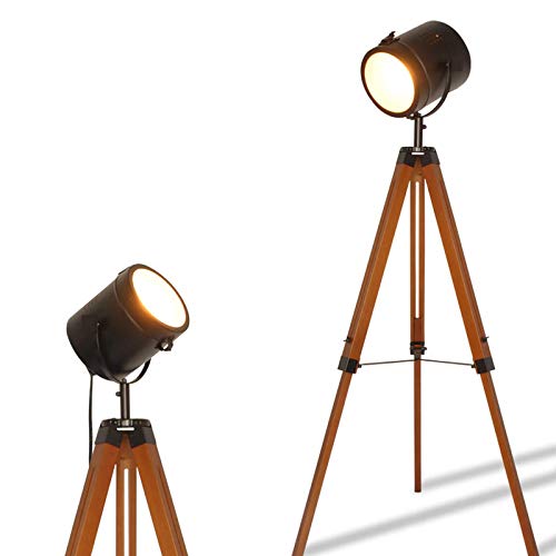 Tripod Floor Lamps with Adjustable Metal Spotlights B319223