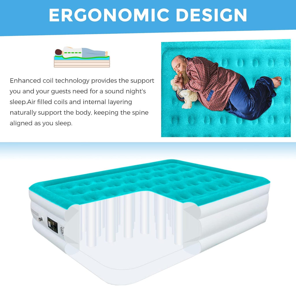 Queen Inflatable Air Mattress with Built-in Pump A402366