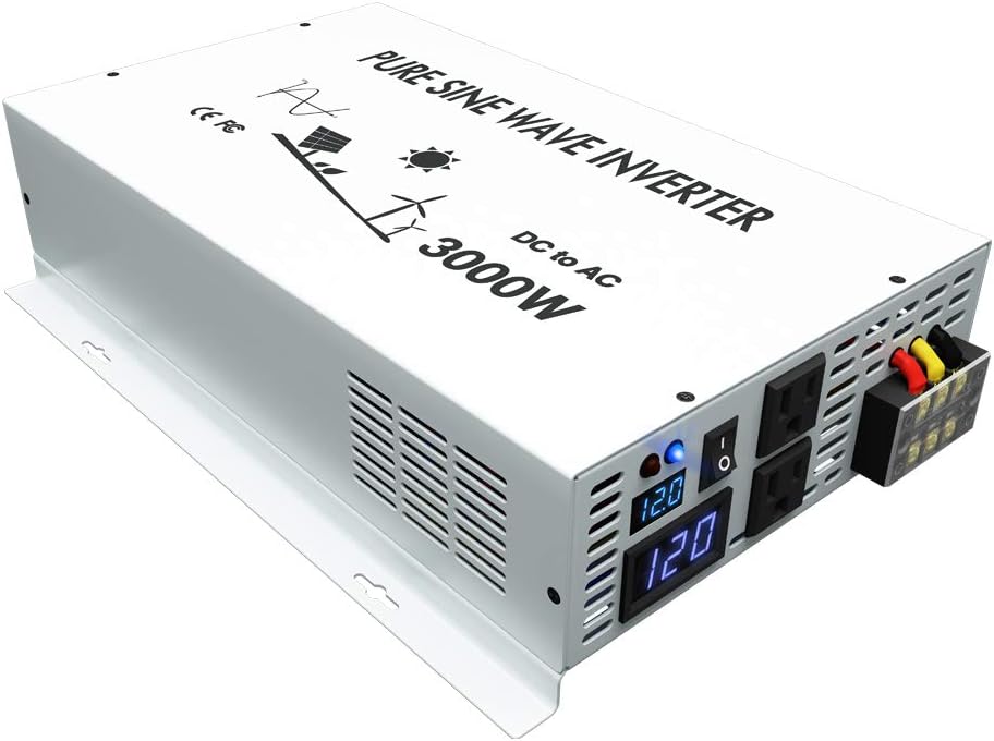 3500W Pure Sine Wave Power Inverter DC 24V to 110V 120V AC R164946