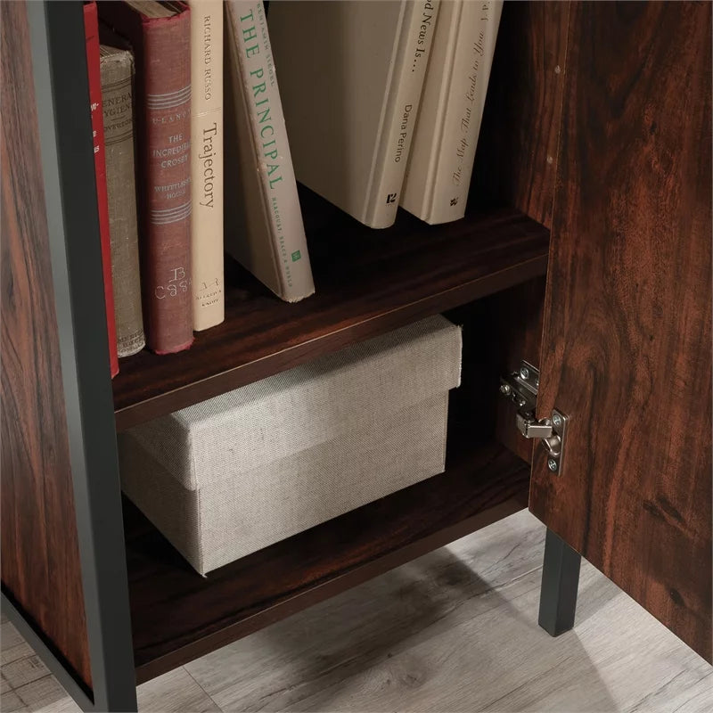 Engineered Wood and Metal Desk in Rich Walnut Y774824