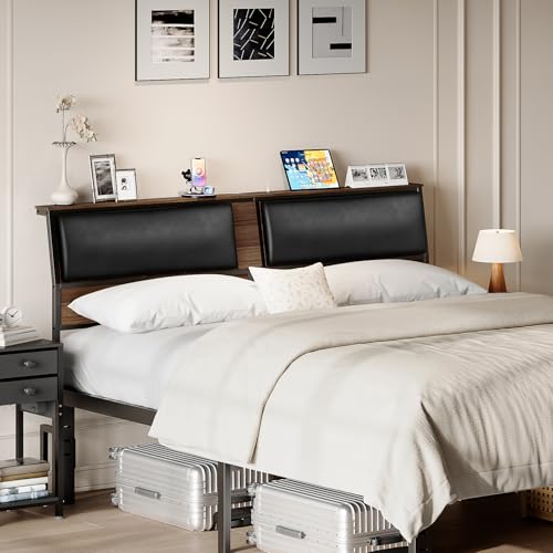 King Size Upholstered Headboard with Charging Station V640