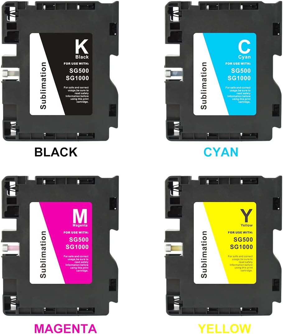 Sublimation Ink Cartridge 4-Pack for Sawgrass Virtuoso SG500 SG1000 Printer P662