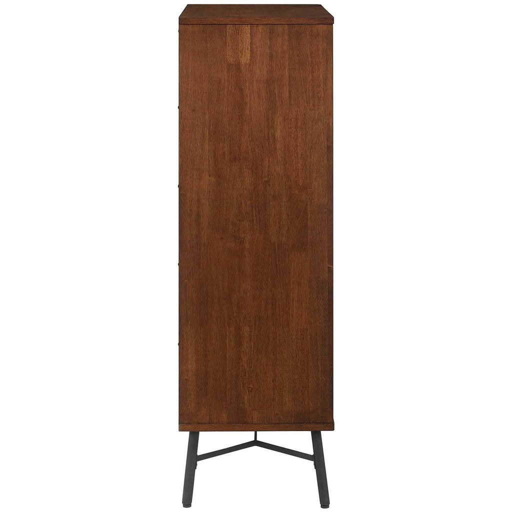 Rustic Wood Chest Walnut D302