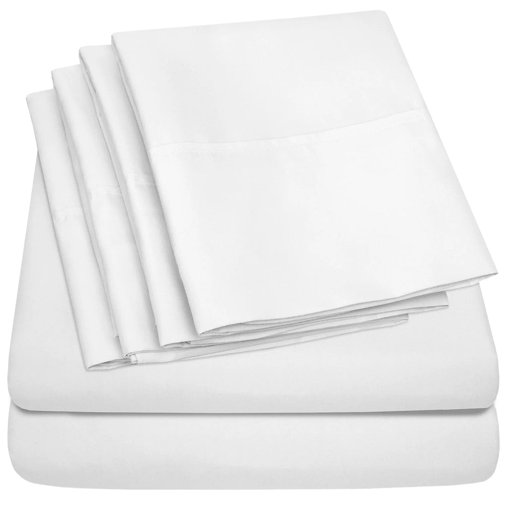White 6 Piece Queen Sheet Set M767663