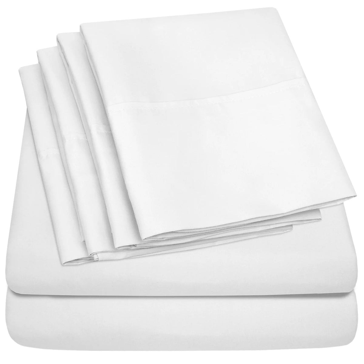 White 6 Piece Queen Sheet Set M767663