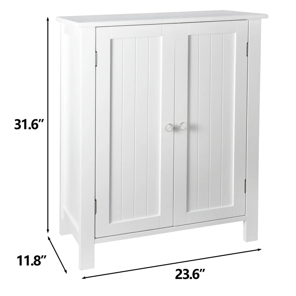 White 2-Door Wooden Bathroom Storage Cabinet T905009
