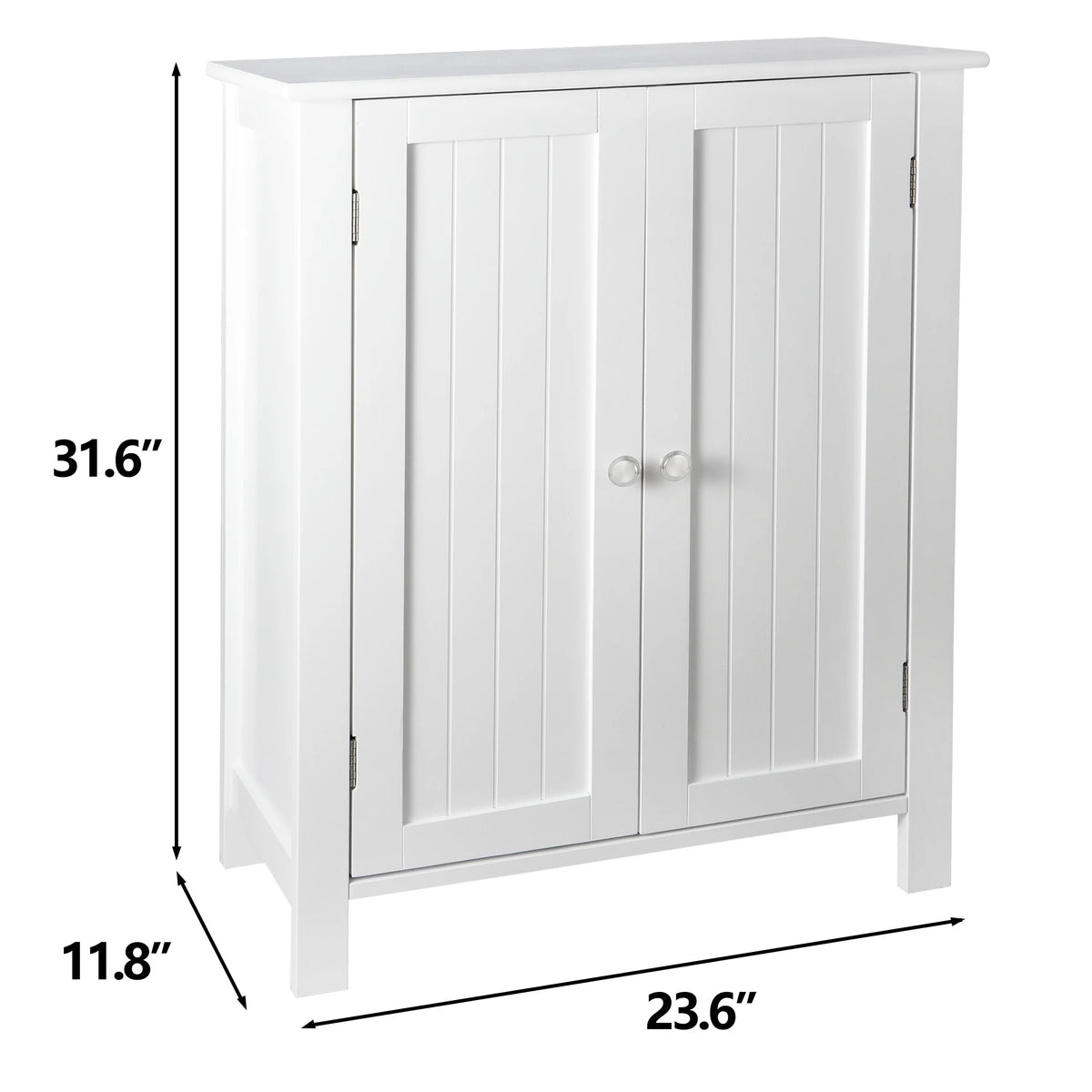 White 2-Door Wooden Bathroom Storage Cabinet T905009