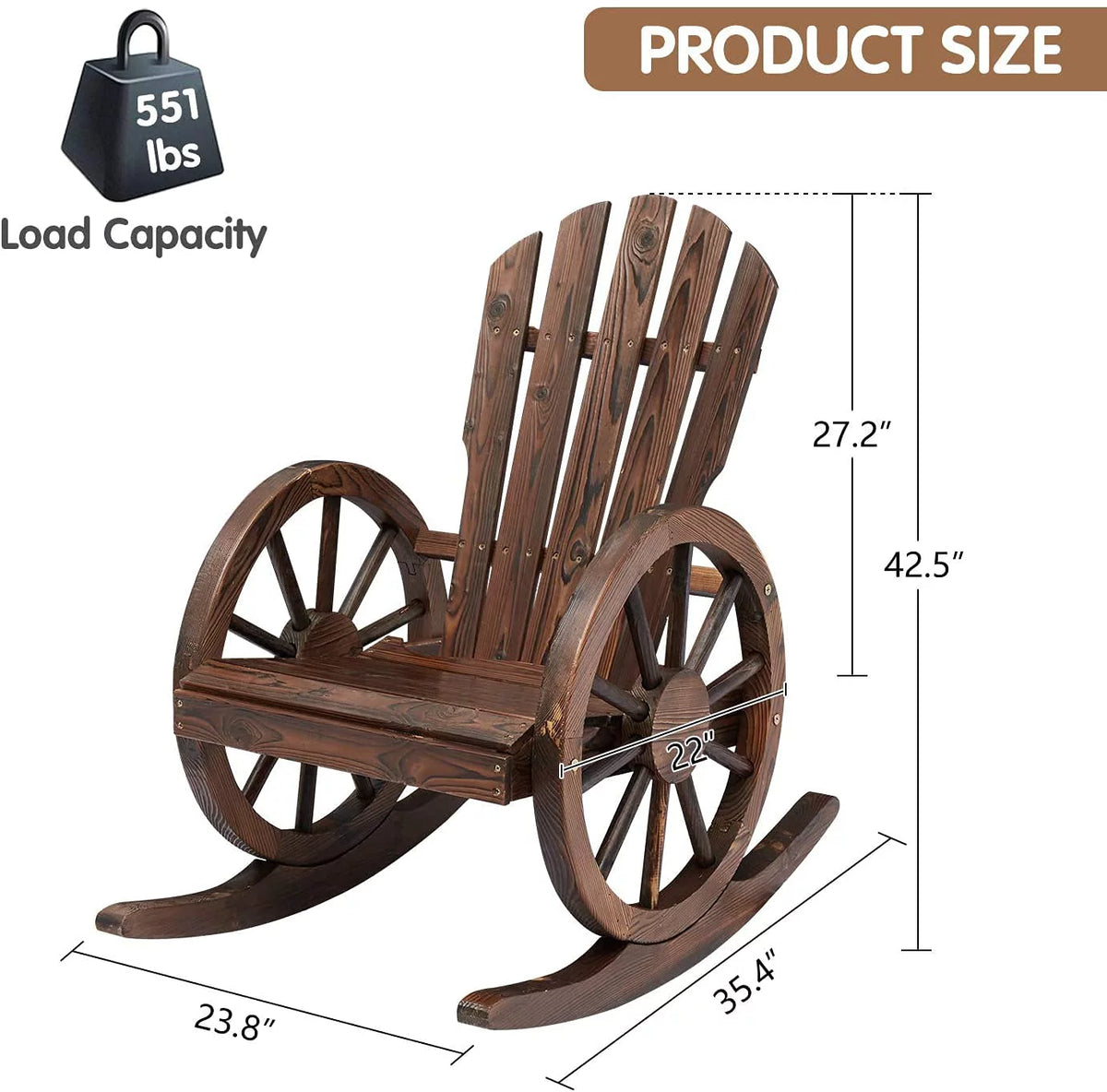Wooden Outdoor Rocking Chair G68507