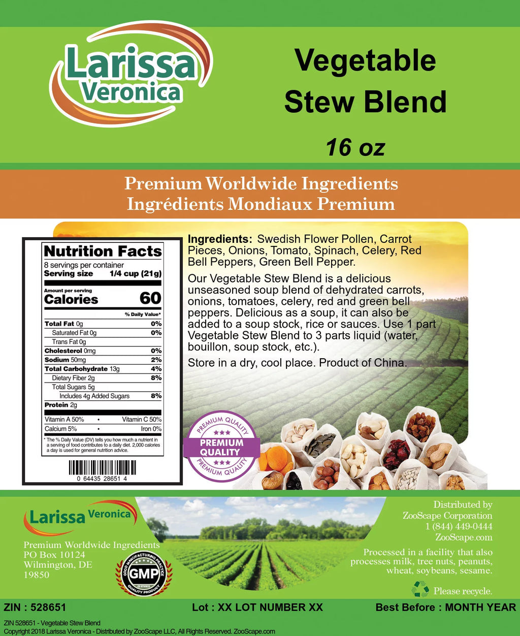 Vegetable Stew Blend 16 oz 3-Pack I773