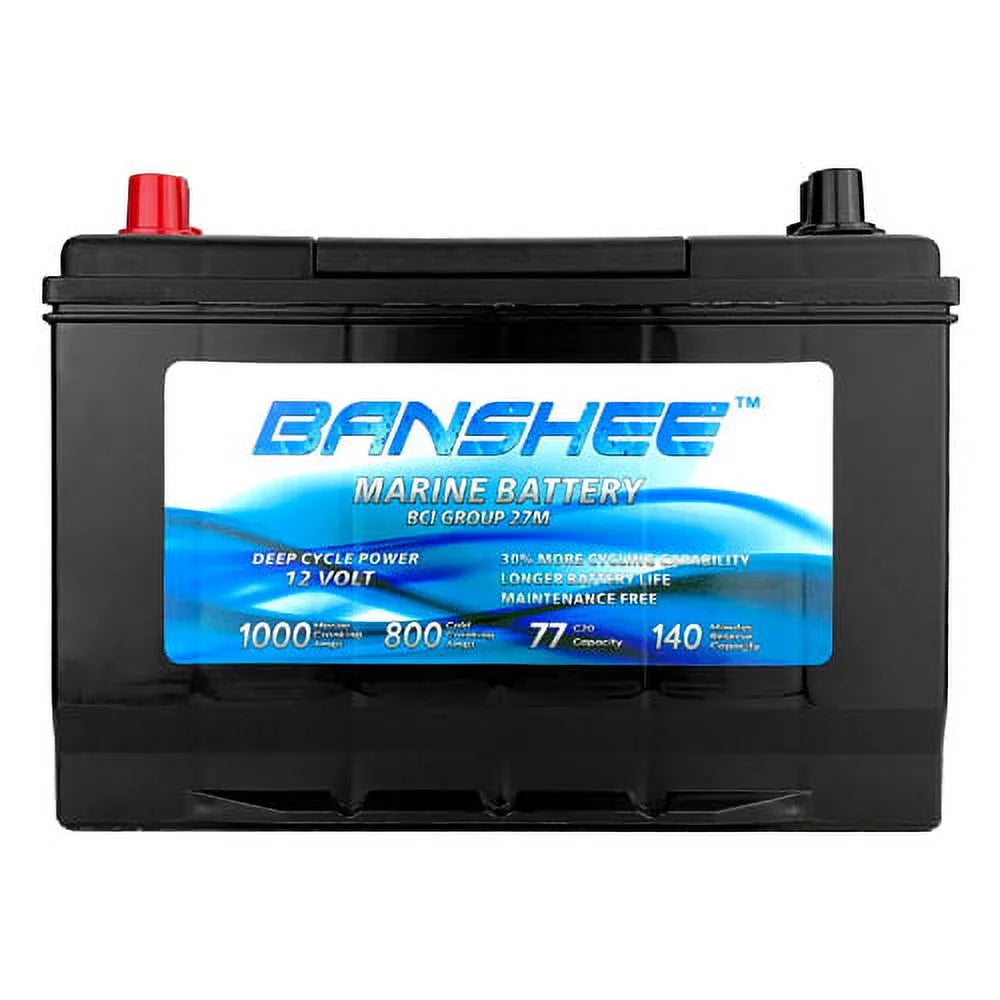 12V 77Ah Deep Cycle Marine Battery Group Size 27 Z49304