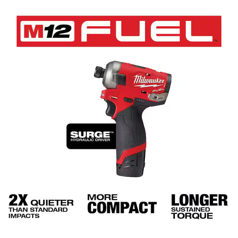 12V Lithium-Ion Brushless Cordless 1/4 in. Hex Impact Driver Kit with 2.0Ah Batteries X890