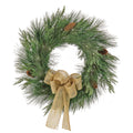 Pre Lit Artificial Christmas Wreath, 22 Inches G494