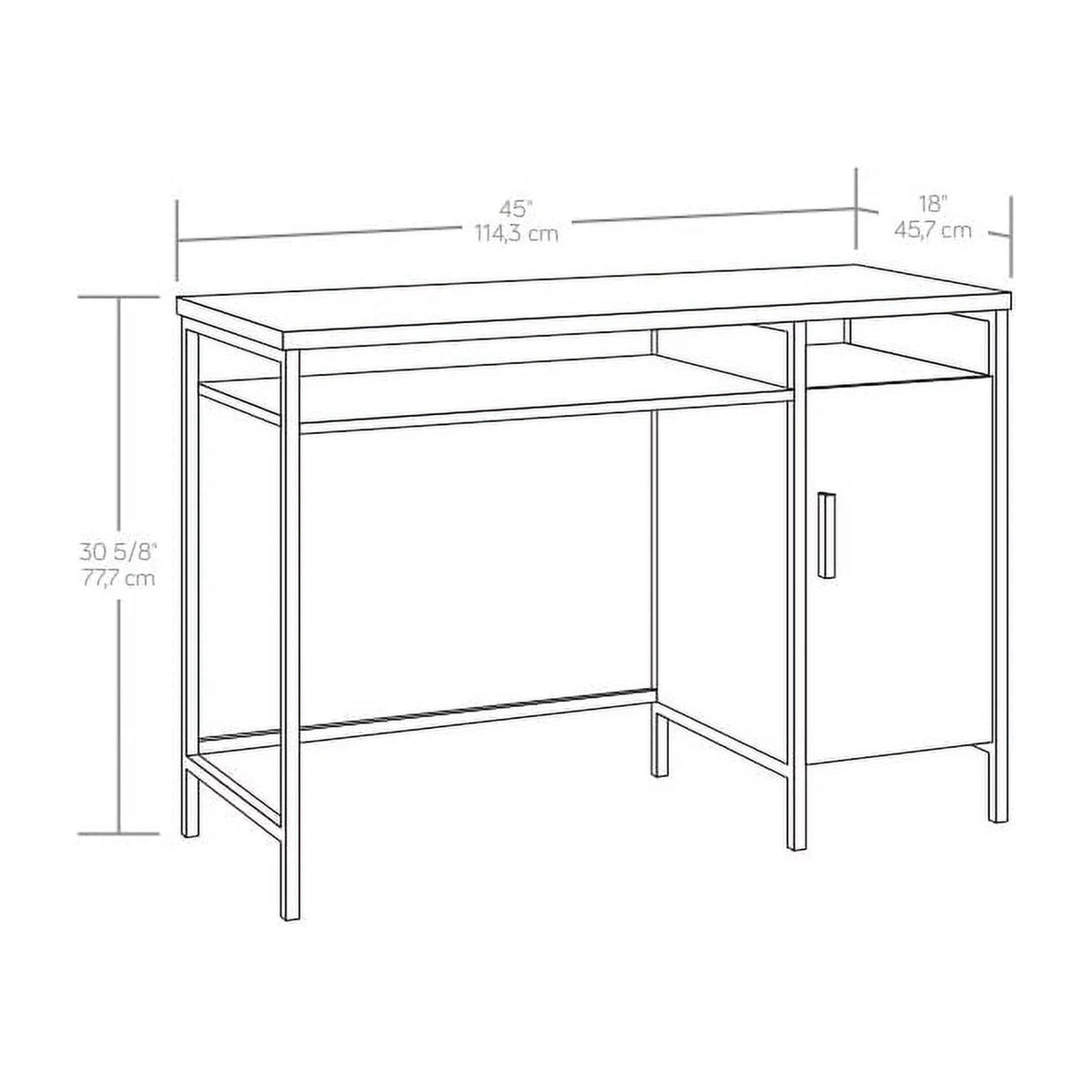 Engineered Wood and Metal Desk in Rich Walnut Y774824