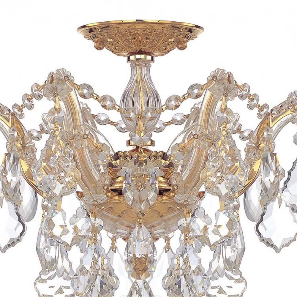 3 Light Spectra Crystal Gold Semi-Flush S52250