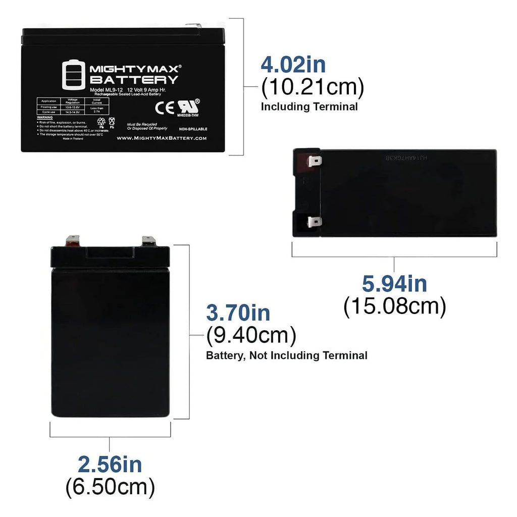 12V 9AH SLA Battery with 12V 1Amp Charger S59871