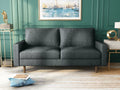 Linen Modern Sectional Sofa Sleeper Dark Gray Y48383