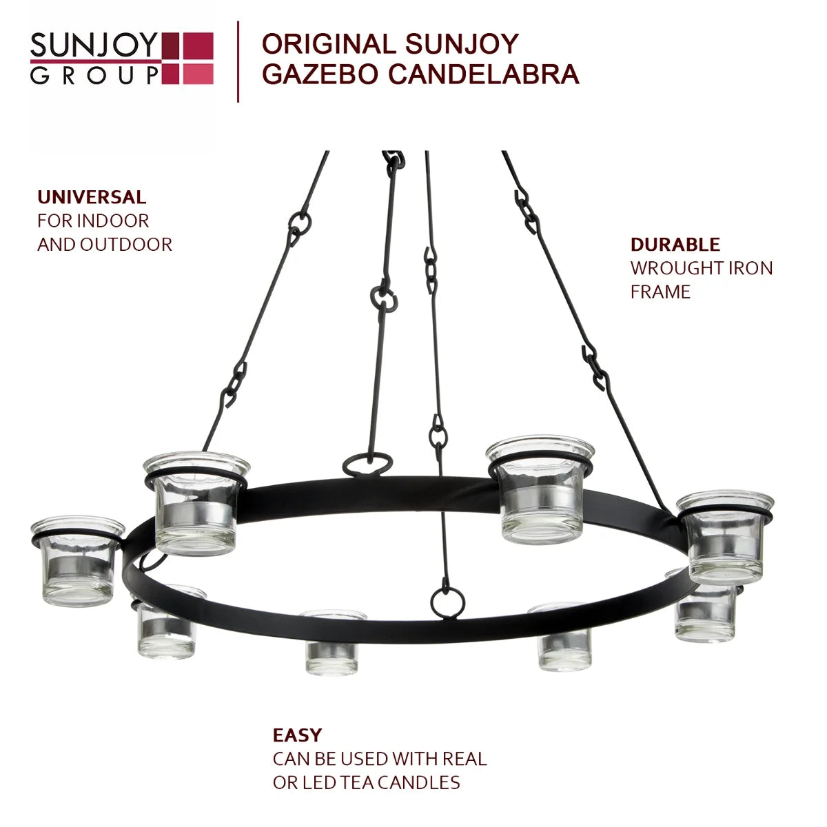 Fully Assembled 6-candle Hanging Chandelier R262124