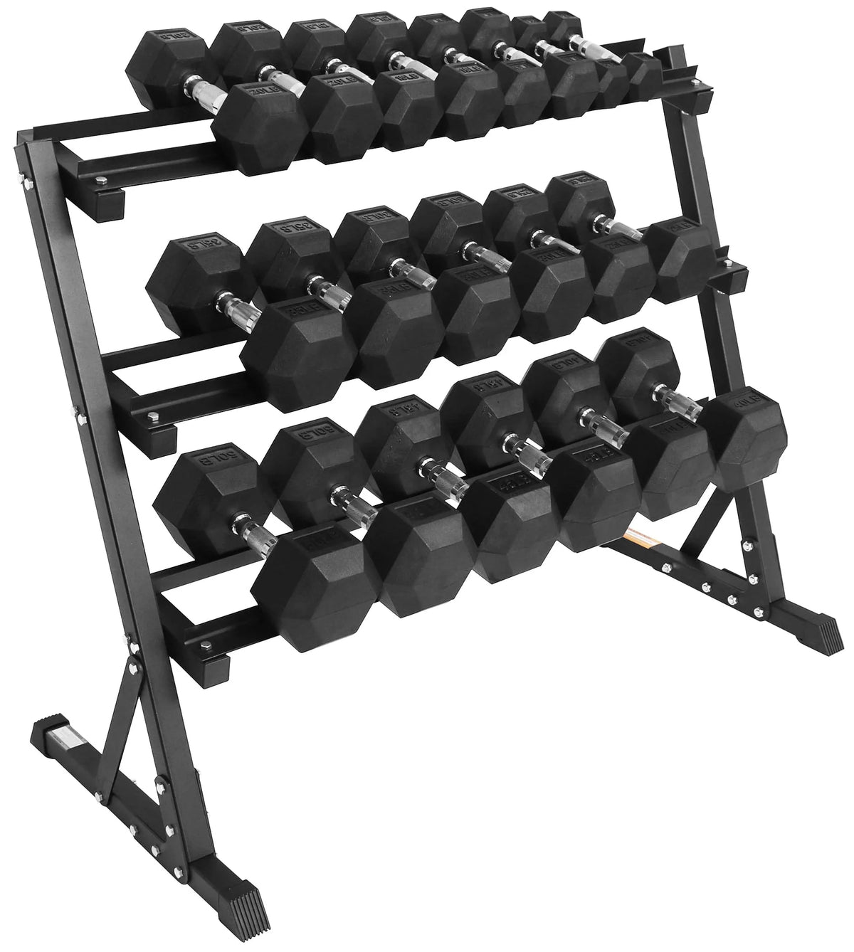 150 LB Dumbbell Set with A-Frame Rack G279