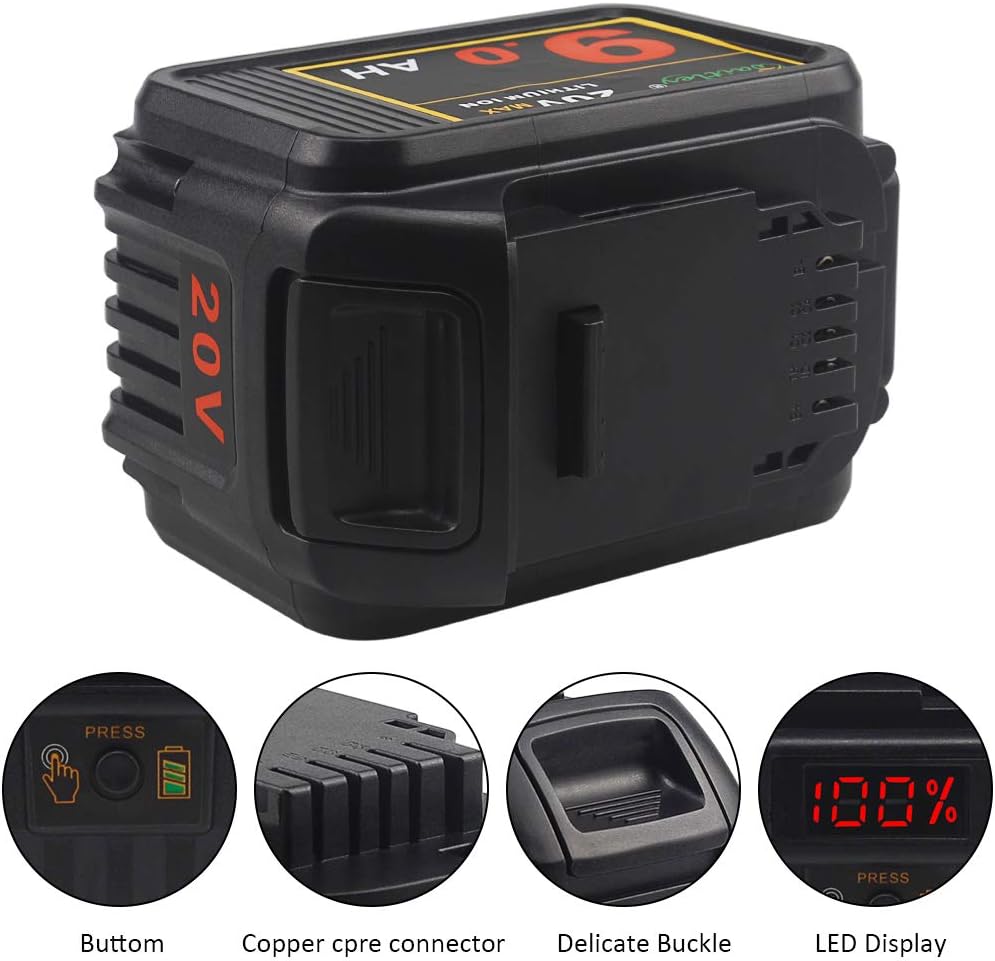 20V MAX 9.0Ah Lithium Ion Battery Pack of 2 S403237