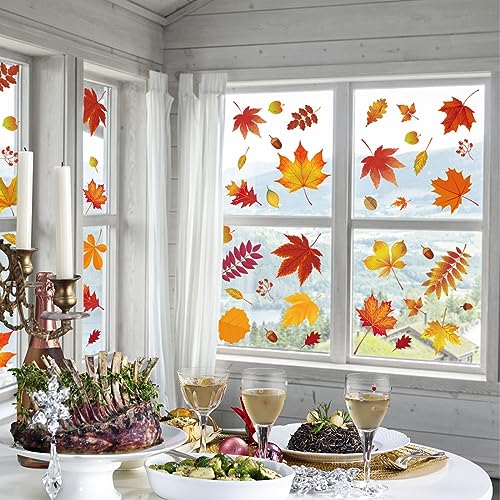 148 Pcs Christmas Snowflake Window Clings V8758