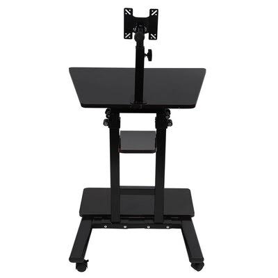 Black Adjustable Height Laptop Storage Cart H97934