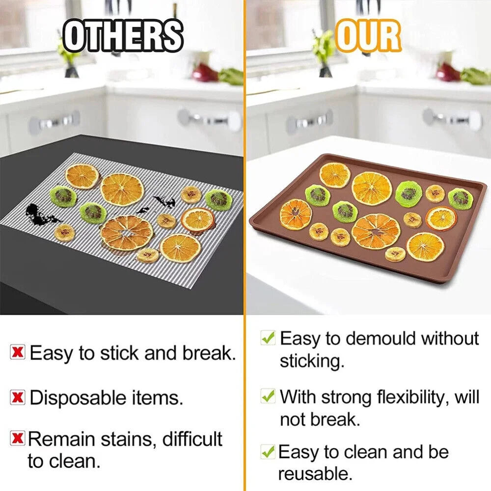 3pcs Portable Washable Food Dehydrator Pad Mesh H863226