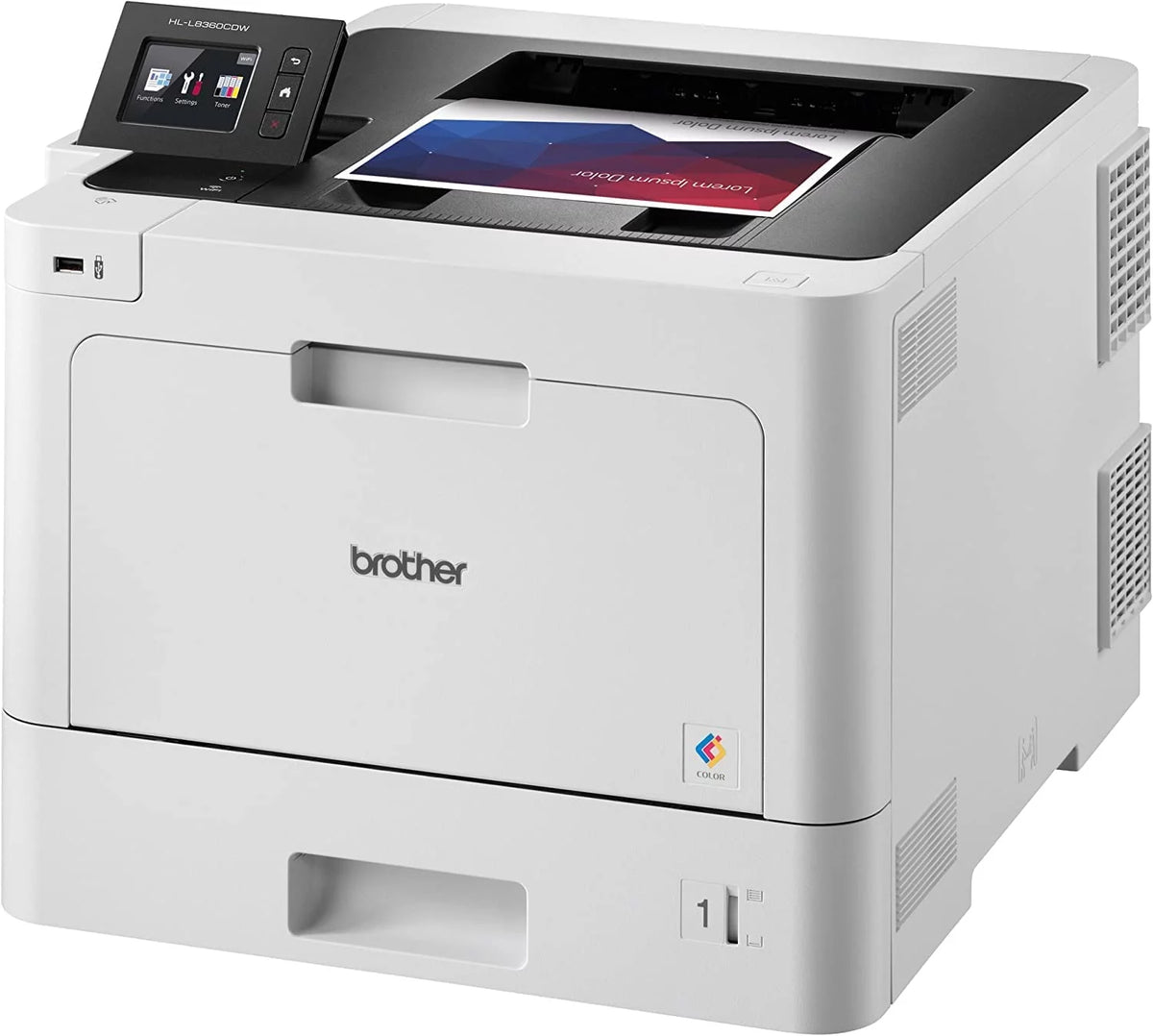 Color Laser Printer, 33 ppm, Auto 2-Sided Printing N643