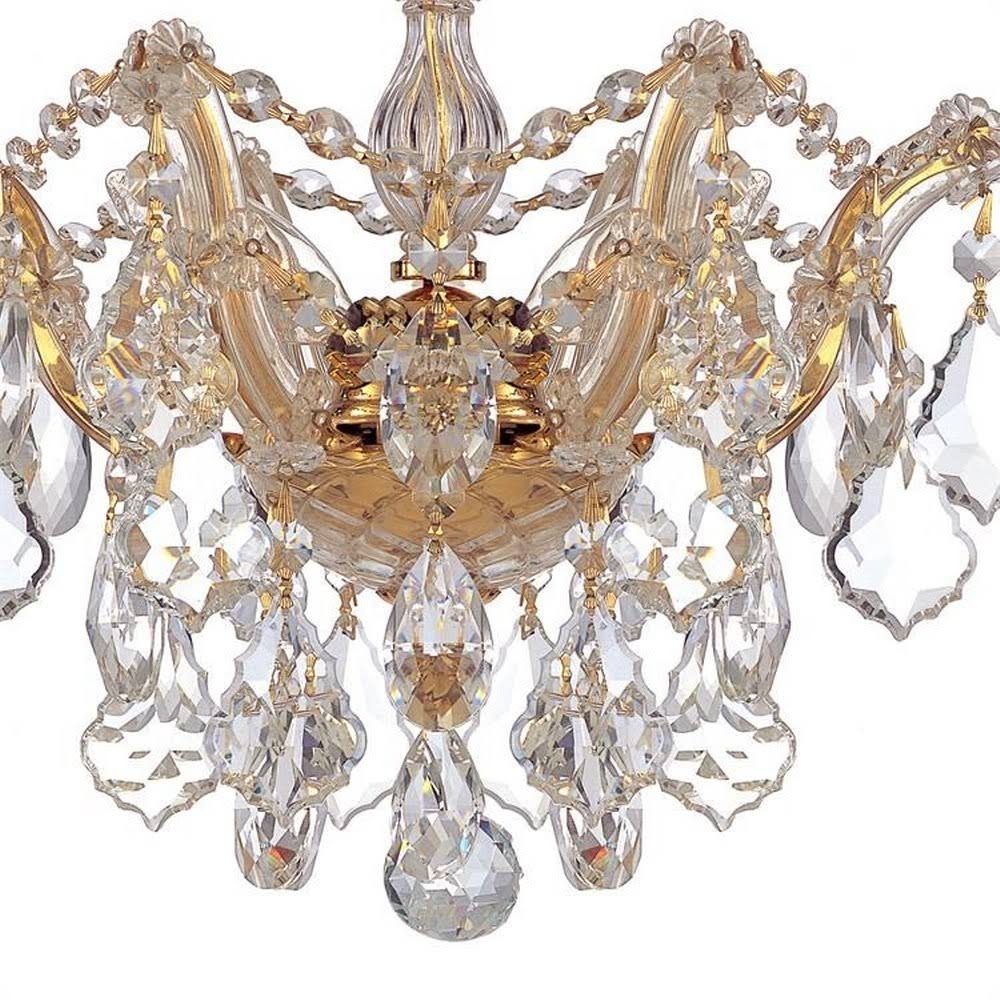 3 Light Spectra Crystal Gold Semi-Flush S52250