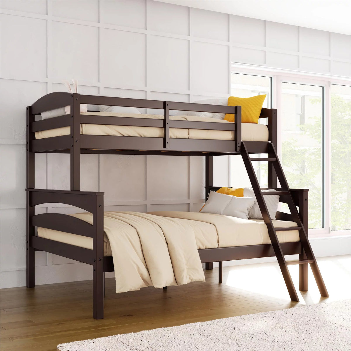 White Convertible Twin-Over-Full Bunk Bed N931069