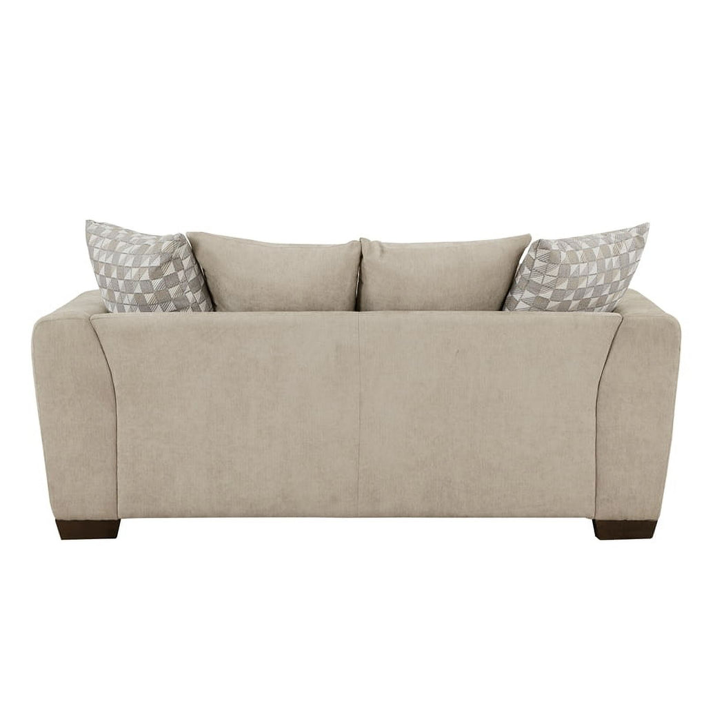 Light Brown Chenille Loveseat T8191