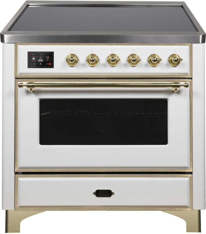 White Induction Range with Electric Oven G65109