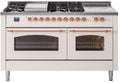 Antique White Dual Fuel Natural Gas Range L154