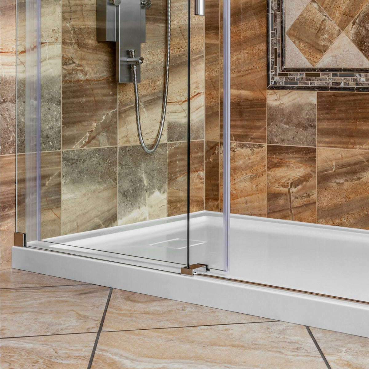 Shower Base Pan with Right/Left Drain P327554