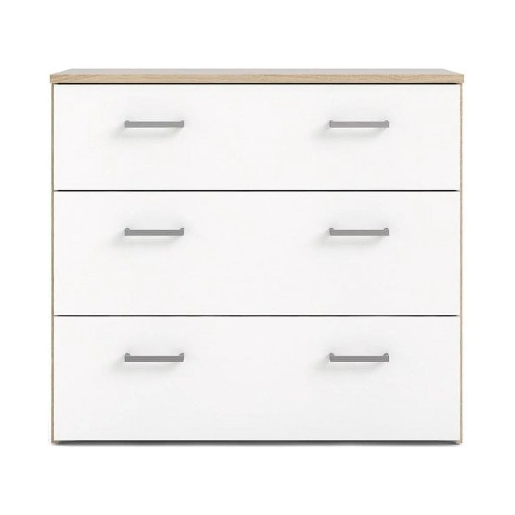 3 Drawer Oak Structure White Chest N920279