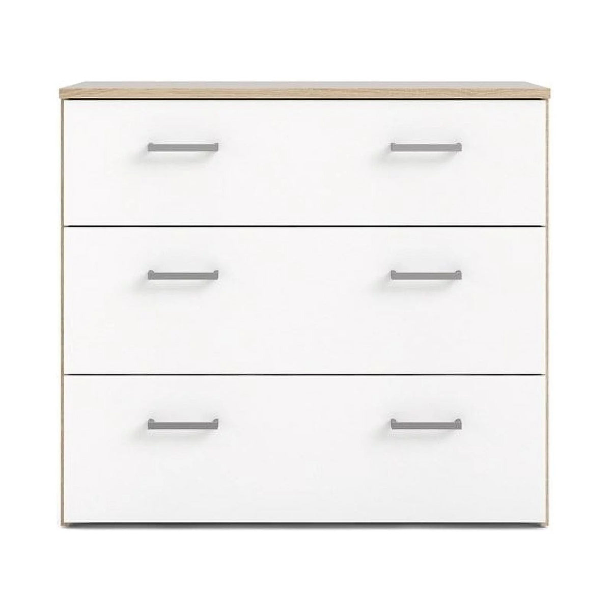3 Drawer Oak Structure White Chest N920279