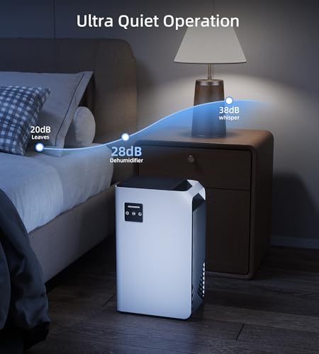 1000 sq.ft Dehumidifier, 88 oz Water Tank, 7 Colors LED Lights Y563