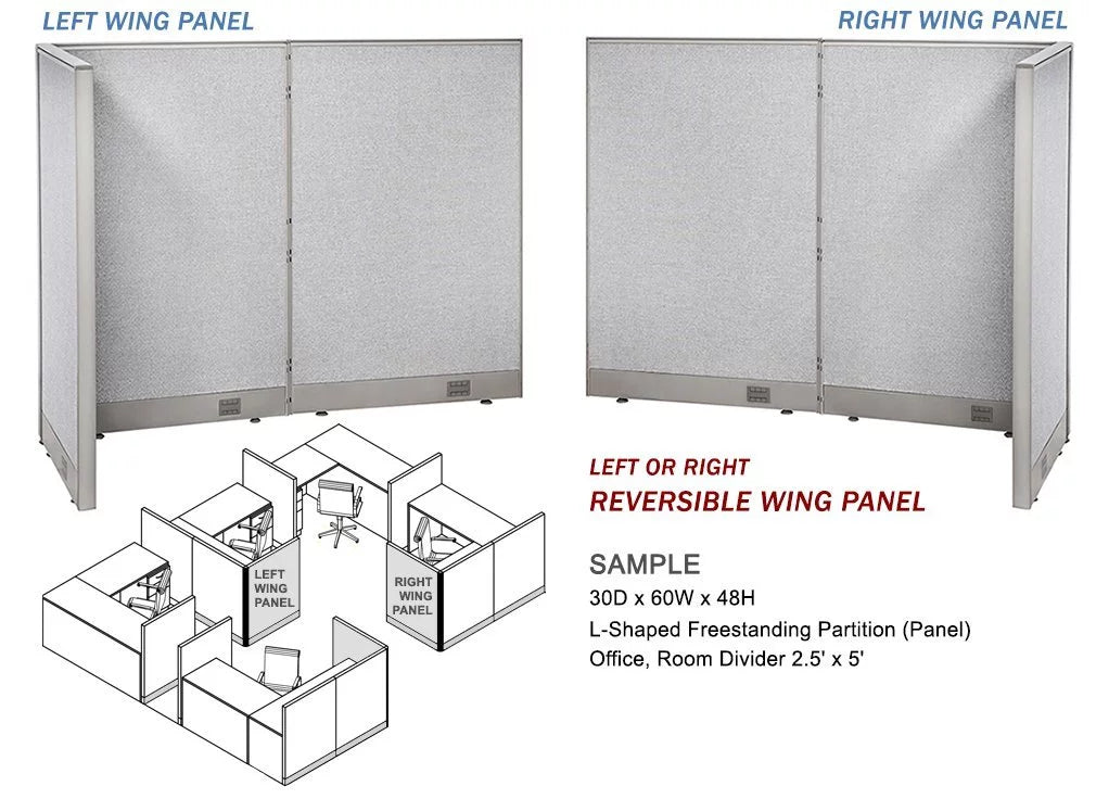 L-Shaped Office Partition E794673