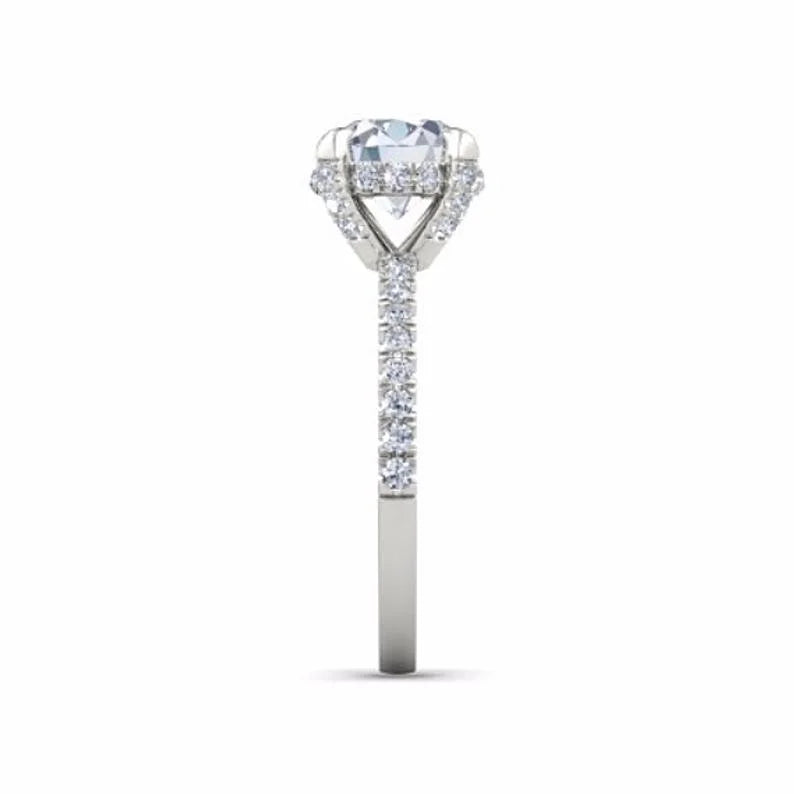 2.42 Ct Solitaire Round Cut Diamond Ring Solid 950 Platinum K208894