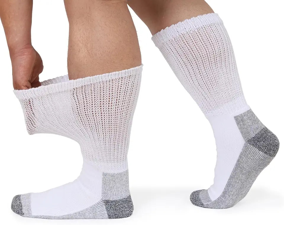 Loose Fitting Diabetic Socks with Cushion Sole 2 Pairs D94145