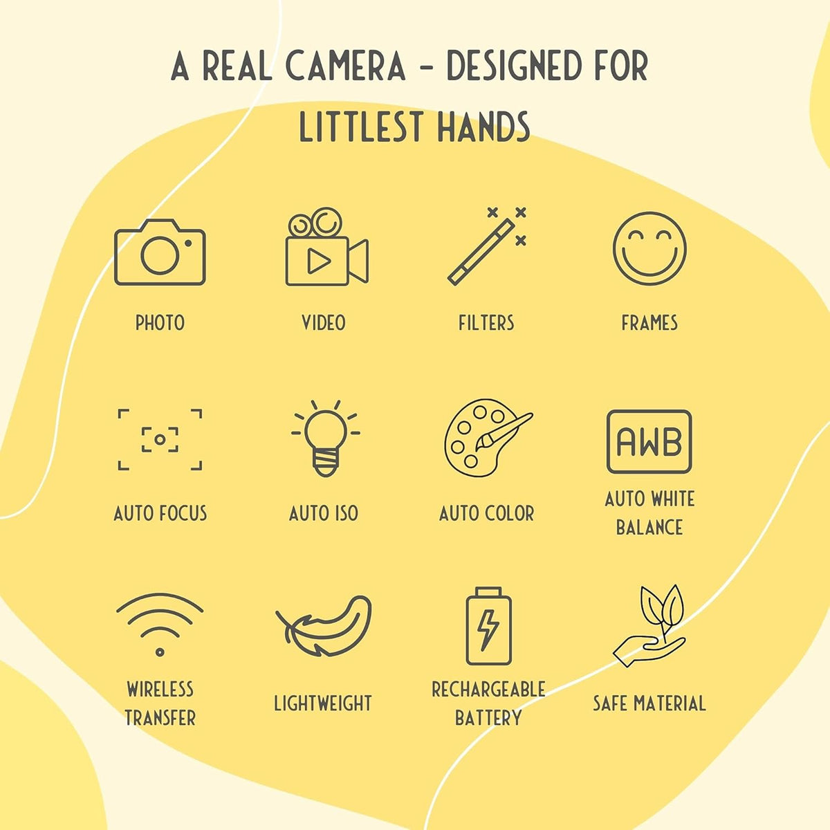 Kidamento Kids Digital Camera & Camcorder, Soft BPA-Free Silicone Casing, WiFi & App, 16GB Memory, Akito The Fox Pack of 2 U7120