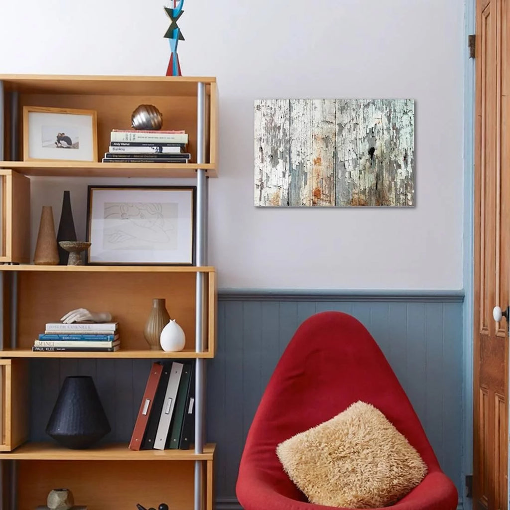 Wood Planks Stretched Canvas Wall Art J340047